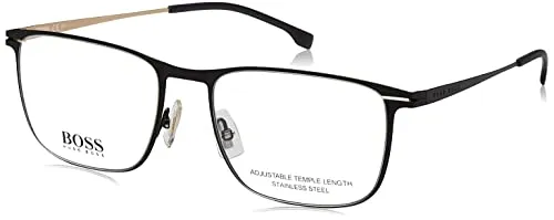 Hugo Boss Boss 1246 0NZ/19 MTGOLD BLACK Eyewear Men's Steel, Standard, 56