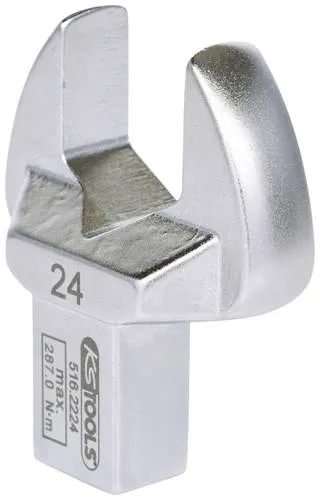 KS Tools 14 x 18 mm Einsteck-Maulschlüssel, 24 mm - 516.2224 - Drehmoment-Schlüssel für präzises Arbeiten, ideal für professionelles Handwerk und Reparaturen.