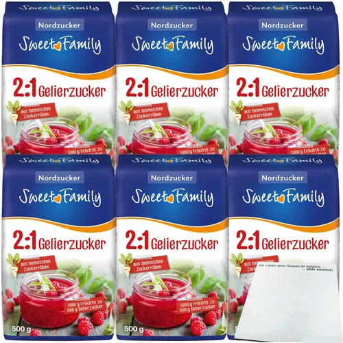 Sweet Family Gelierzucker 2zu1 6er Pack 6x500g Packung usy Block