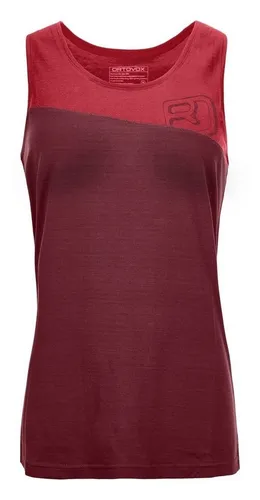 Ortovox 150 COOL LOGO TANK TOP Women dark blood - Tanktops aus 100% Natur: Das kühlende Ortovox 150 COOL LOGO TANK TOP kombiniert Merinowolle und Tencel® für optimalen Tragekomfort und Nachhaltigkeit – perfekt für Klettern und Bergsteigen.