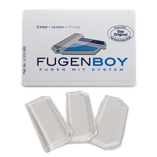 Fugenboy® patentierter Fugenglätter 3er Set - Perfekte Silikonfugen leicht gemacht - Glätter für präzise Fugengestaltung, hergestellt in Deutschland aus langlebigem, säurebeständigem Kunststoff. Ideal für Profis und Heimwerker zur einfachen Fugen-Versiegelung.
