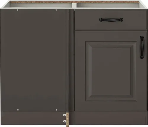 wiho Küchen Eckunterschrank Erla 100 cm breit, Kassettenfront, Planungsmaß 110 cm, ohne Arbeitsplatte