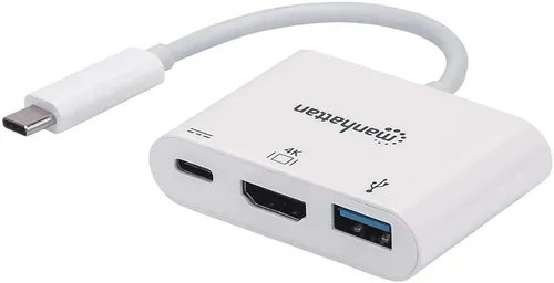 MANHATTAN USB-C HDMI Docking-Konverter 1x USB-C > HDMI / USB 3.0 4K fähig PD