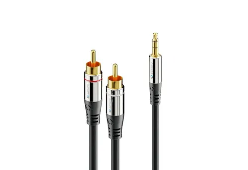 sonero sonero® Premium Audio Adapterkabel, 7,50m, 3.5mm Klinke auf 2x Cinch Audio-Kabel