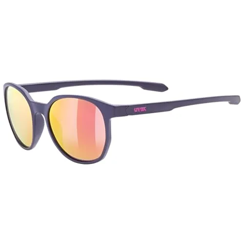 Uvex LGL 54 blue matt mirror purple - Sportbrille für jeden Anlass - Sportbrille mit UV-Schutz und trendigem Design, ideal für Freizeit, Reisen und Wassersport. Genießen Sie klare Sicht und Komfort in jedem Abenteuer!