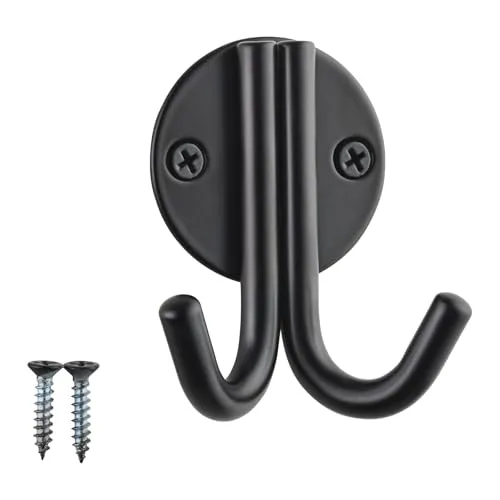 SOTECH Garderobenhaken ELEN 65 x 78 x 33 mm Stahl Schwarz Kleiderhaken Wandhaken Garderoben-Aufhänger