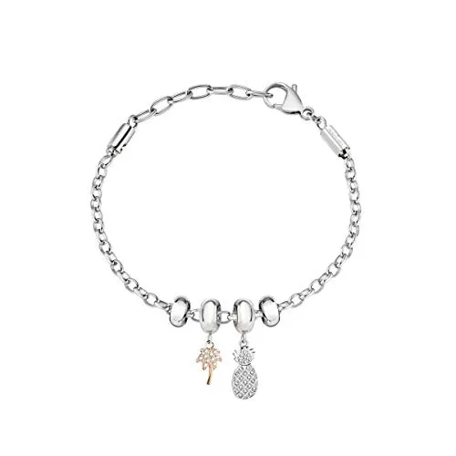 MORELLATO Frau Armreifen Edelstahl Irregulär - SCZ1101 - Eleganter Armreifen aus grauem Edelstahl (19 cm) für Damen, ideal für jeden Anlass und ein zeitloses Accessoire.