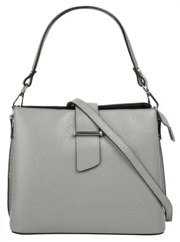 Henkeltasche CLUTY - Elegante Damenhandtasche aus echtem Leder - Handtaschen aus 100% Rindleder, Made in Italy. Perfekt für jeden Anlass, mit abnehmbarem Schultergurt und ausreichend Platz für Essentials.
