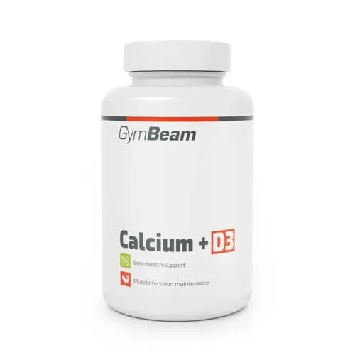GymBeam Calcium + D3-320 mg Kalzium pro Dosis, Kapselform, unterstützt gesunde Knochen, Zähne, Muskelfunktion und Stoffwechsel, fördert Zellteilung, 120 caps