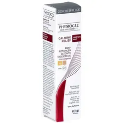 PHYSIOGEL Calming Relief Anti-Rötungen Tagescreme LSF30 - Beruhigende Gesichtscreme für empfindliche Haut, mit UV-Schutz und feuchtigkeitsspendenden Ceramiden. Ideal für die tägliche Pflege bei Rötungen.