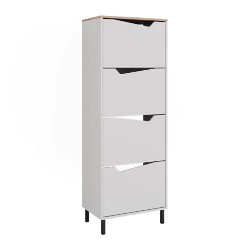 Vicco Schuhkipper Marelle, Weiß/Artisan, 60 x 167.4 cm