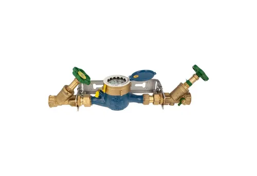 Hauswasserzähler Baulänge 190 Mm, Inkl Einbaugarnitur 3/4 Zoll, Verstellbare Ausführung, Edelstahl