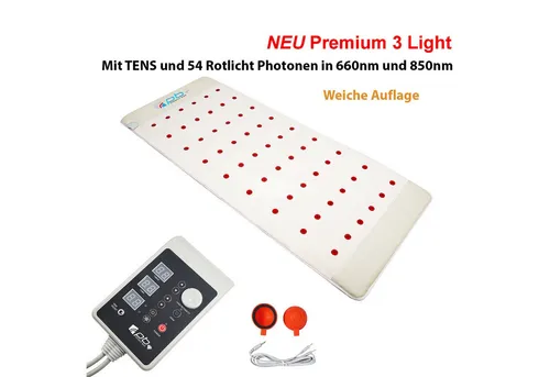 pb Energy Mat Massagematte Frequenzmatte Premium 3 Light mit TENS Anwendung Elektroden Pads, Erleben Sie die Premium 3 Light Frequenzmatte von pb Energy Mat neu 7-tlg., 3 Digitale Displays, 18 Schichten, Gewicht nur 6kg ideal auf Reisen, 54 Rotlicht Photonen in 660nm und 850nm mit weicher Auflage