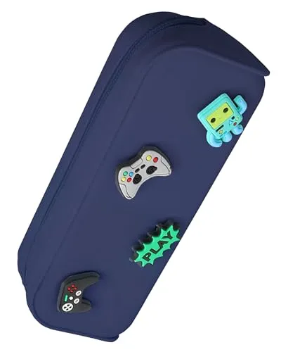 Online Federmäppchen Game Time Pins I Stylische Federtasche für Mädchen & Jungen, ideal für Schule, Uni & Büro I Pencil Case mit praktischem Reißverschluss zur Aufbewahrung von Stiften & Kosmetik