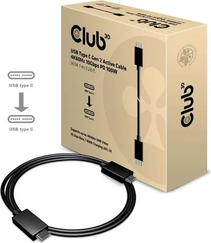 Club3D USB 3.1 Typ C Anschlusskabel 0,8m PowerDelivery