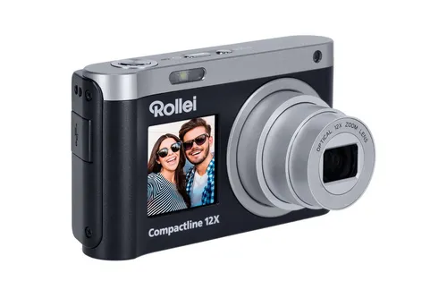 Rollei Compactline 12X Digitalkamera, schwarz (64 Mpx) - Die Rollei Compactline 12X Digitalkamera bietet 64 Mpx für brillante Bilder. Kompakt und leicht, ideal für unterwegs. Perfekt für kreative Aufnahmen im Alltag.