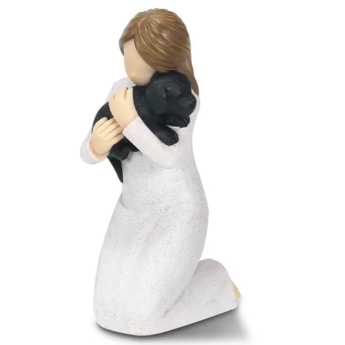 Carracci Hunde-Gedenkgeschenke für den Verlust eines schwarzen Hundes, Hundeengel-Gedenkstatue, Trauergeschenk für den Verlust des Hundes, Hunde-Tod Trauergeschenke, Trauergeschenk zum Ableben für