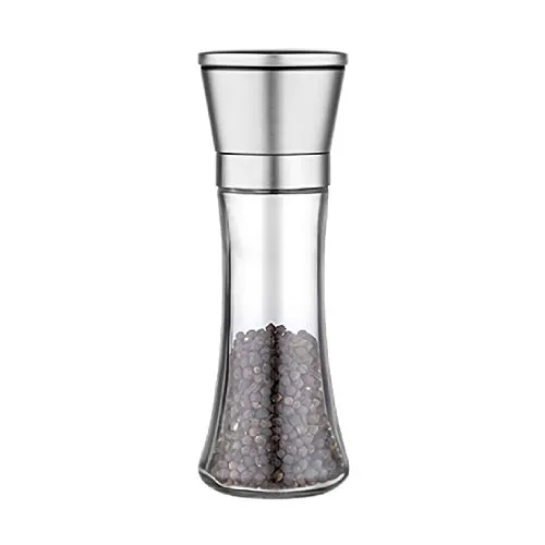 Salz-Und PfeffermüHle, Hochwertige GewüRzmüHle Aus Edelstahl Mit Einstellbarer Dicke, Ergonomische Manuelle PfeffermüHle FüR Die KüChe, Einzelverpackung (Tall)
