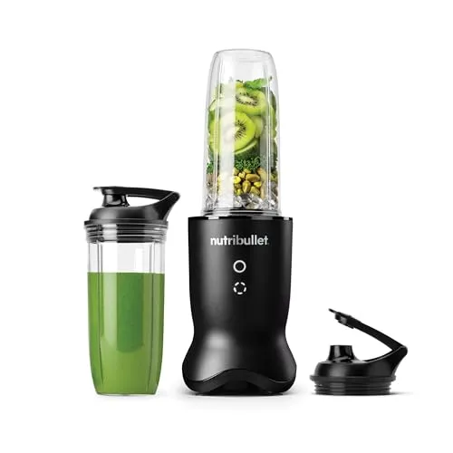 nutribullet Ultra NB1206MB Mixer - Standmixer mit 1200W Leistung, leise und leistungsstark – ideal für gesunde Smoothies; inklusive 900ml und 700ml Tritanbehälter sowie 2 To-Go-Deckeln für unterwegs.