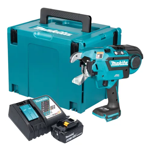 Makita DTR 181 RG1J Bewehrungsverbinder 18 V mit Akku und Ladegerät - Leistungsstarker Bewehrungsverbinder für kabellosen Einsatz, inklusive 1x 6 Ah Akku und Ladegerät. Ideal für professionelle Anwendungen.
