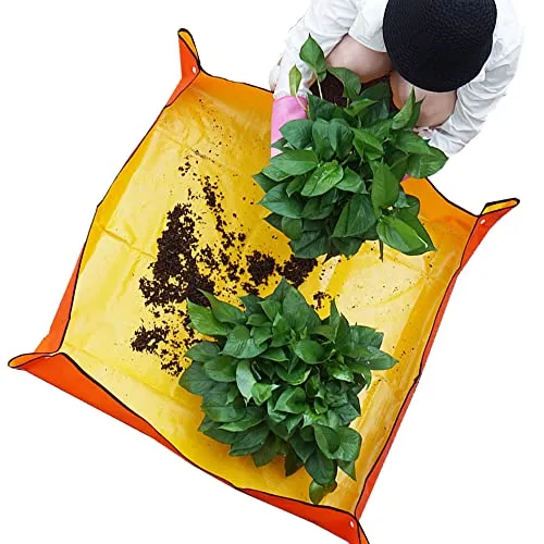 vellichor 100 cm x 100 cm Gartenmatte Umtopfmatte Indoor Gardening Umpflanzpflanze wasserdicht faltbar