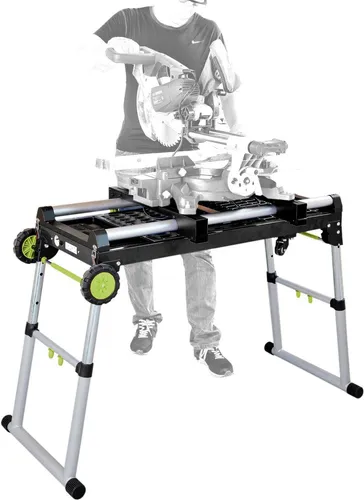 TRUTZHOLM Sägeuntergestell - Untergestell für Kappsägen und Gehrungssägen, klappbar und transportfähig, aus leichtem Aluminium für einfache Handhabung.