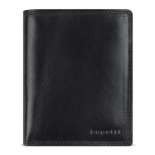 bugatti Savona Geldbörse aus Büffelleder - Herren-Geldbörse im Hochformat mit RFID-Schutz für maximale Datensicherheit. Handgefertigt aus hochwertigem vegetabilem Büffelleder, ideal als Geschenk in eleganter Box.
