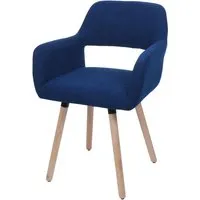MCW Esszimmerstuhl A50 II Blau Cord-Stoff - Esszimmerstuhl mit hochwertigem Cord-Stoffbezug (400g/m²) und breiter Sitzfläche für optimalen Komfort. Robuste Buchenholzfüße mit höhenverstellbaren Bodenschonern sorgen für Stabilität und Schutz Ihres Bodens.