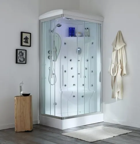 Kiamami Valentina Hydromassage-Duschkabine 70x90, rechte Version
