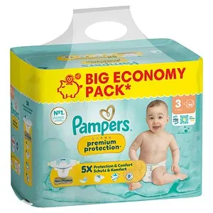Pampers Windeln premium protection BIG PACK Gr. 3 (6-10 kg) – 70 Stück für Babys