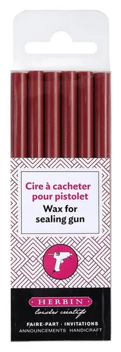 Herbin Stempel Herbin Siegellack Box6Stg kirschrot