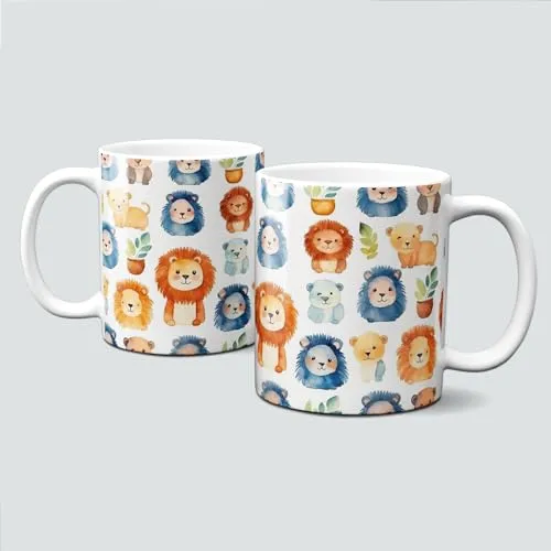 online-hut - Tasse - Kaffeebecher - Lieblingstasse - mit Löwen/Lions - bunt - LT-299