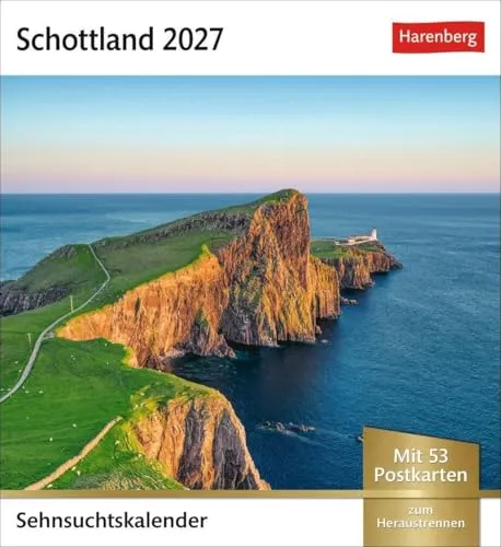 Schottland Sehnsuchtskalender 2027 - Wochenkalender mit 53 Postkarten: Postkarten-Fotokalender voll typisch schottischer Motive. Wochenkalender mit ... einem Kalender. Zum Aufstellen und Aufhängen