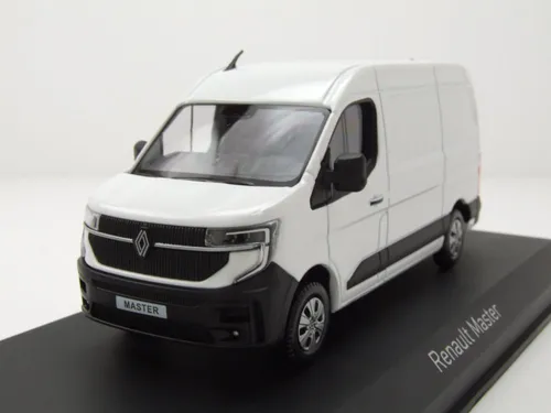 Norev 518851 Renault Master E-Tech 100% Elektrisch 2024 - 1:43 Modell eines Renault Elektroautos in Weiß, ideal für Sammler und Liebhaber von Standmodellen. Mit OVP und robustem Die-Cast Material.