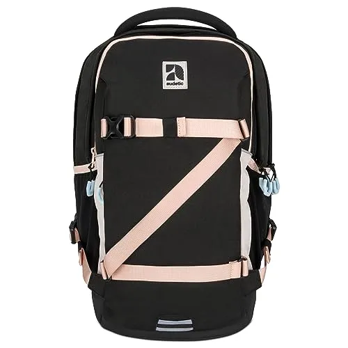 audetic Cosmo Schulrucksack für Jungen und Mädchen - Ergonomischer und gepolsterter Schulrucksack aus recyceltem PET, wasserabweisend und ideal für Schule und Freizeit. Größe: One Size, Volumen: 29 l.