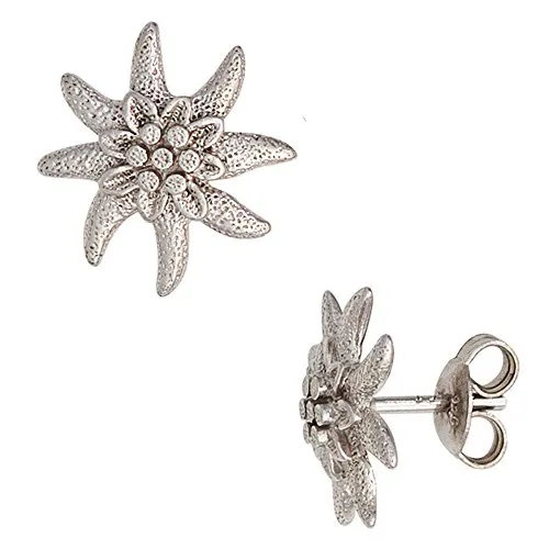 Jobo Damen-Ohrstecker Edelweiß aus 925 Sterling Silber