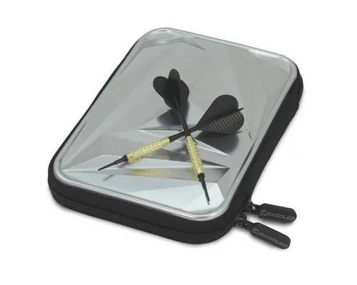 RADOLEO Aufbewahrungsbox DART Case für 2 Spieler 6 komplette Darts elegantes Design