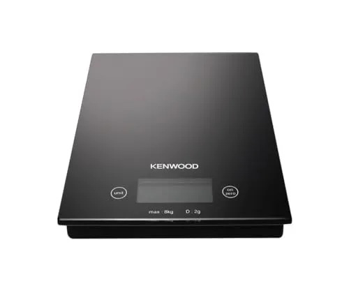 Kenwood DS400 Digitale Keukenweegschaal - Küchenwaagen mit einer Kapazität von 8 kg und einer Genauigkeit von 1 g, plus ein animiertes Display für einfache Ablesung, ideal für präzises Kochen.
