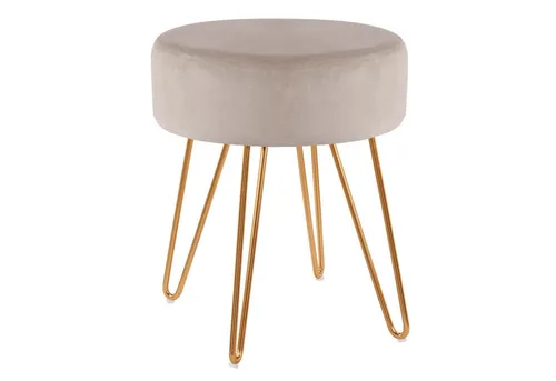 Duhome Samt Sitzhocker mit Metallbeinen – Eleganter Hocker für Schminktisch und Wohnzimmer - Eleganter Samt Sitzhocker mit robusten Metallbeinen, ideal für Wohnzimmer oder Schlafzimmer. Multifunktional als Schminktischhocker oder Fußhocker einsetzbar. In verschiedenen Farben erhältlich.