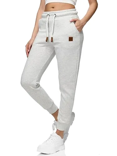REPUBLIX Damen Jogginghose Jogger Sporthose Jogging Sweat Pants RD-027 Hellgrau L