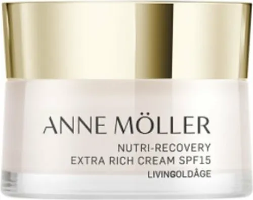 Anne Möller Livingoldâge Nutri-Recovery Extra Rich Cream SPF15 50ml - Sonnenschutzmittel für reife Haut, bietet intensive Feuchtigkeit und UV-Schutz. Ideal für anspruchsvolle Haut ab 40, fördert die Regeneration und sorgt für ein jugendliches Hautbild.
