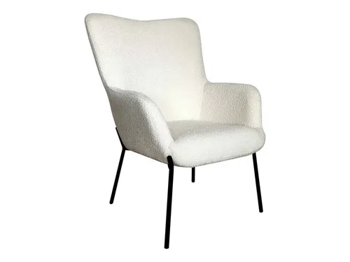 ebuy24 Relaxsessel Glasgow in Bouclé Weiß