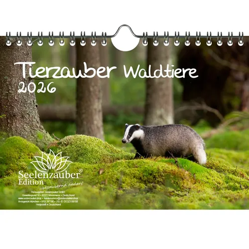 Tierzauber Waldtiere DIN A5 Kalender für 2026 Tiere im Wald - Seelenzauber
