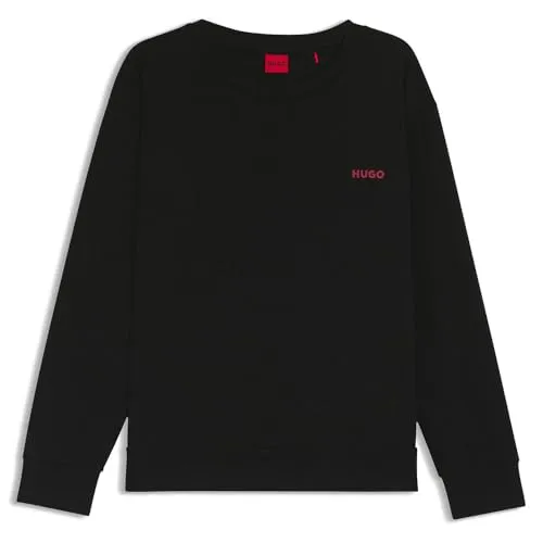 Damen Langarmshirt HUGO UNDERWEAR, schwarz - Bequemes Langarmshirt aus elastischem Jersey mit coolen Logodruck. Ideal für lässige Outfits, reguläre Passform und angenehmer Tragekomfort.