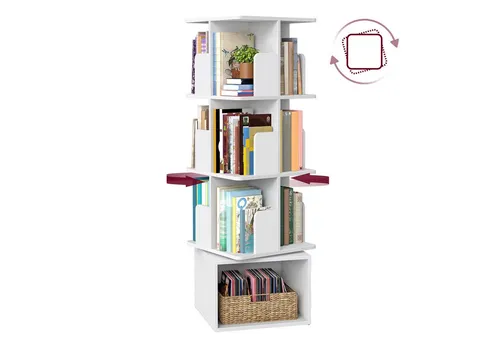 VASAGLE Standregal mit offenen Fächern in Wolkenweiß - Kompaktes Aufbewahrungsregal aus stabiler Holzspanplatte, ideal für Bücher und Dekoration. Maximale Belastbarkeit von 40 kg und inklusive Kippschutz für mehr Sicherheit.