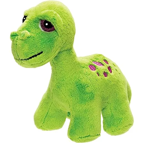 Li'l Peepers 14374 Brontosaurus Dinosaurier von Suki Gifts, Grϋn, 17 cm