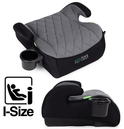 ECOTOYS Kindersitzerhöhung i-SIZE mit Getränkehalter