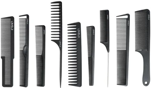 Level3 9-teiliges Profi-Haarkamm-Set - Friseur- und Stylisten-Set mit 9 vielseitigen Kämmen, hitzebeständig und antistatisch für glattes Haar, ideal für präzise Stylings und den täglichen Einsatz.