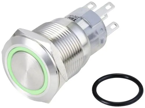 TRU COMPONENTS TC-10090932 LAS1-AGQ-11E G - Vandalismusgeschützter Druckschalter, ideal für öffentliche und stark frequentierte Bereiche