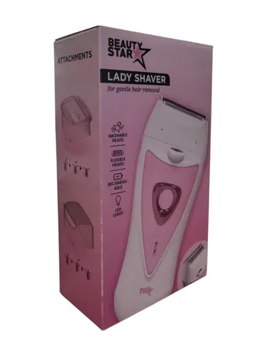 Beauty Star Damen Elektrorasierer Gesicht Achsel Intim Set Rasierer